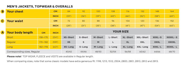 Snickers top Size Chart